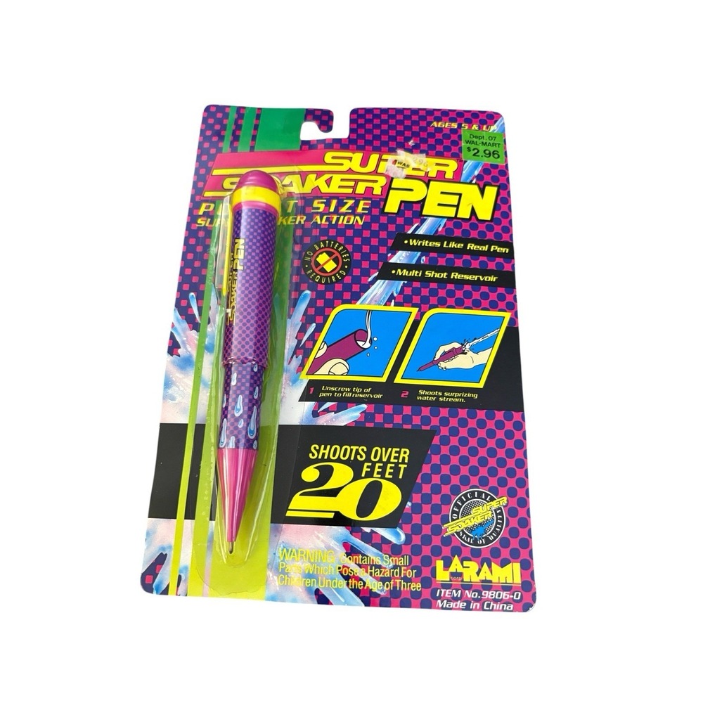 Vintage Larami Super Soaker Pocket Size Pen Action 1993 New HTF